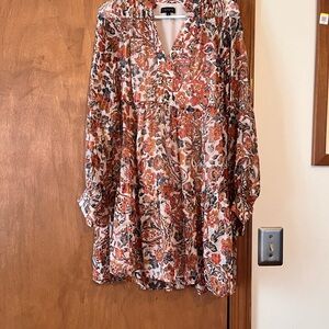 Zara Multicolor Floral Long Sleeve Dress